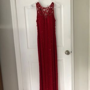 Red sequin Prom dress